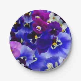 Blaue Blume Pappteller