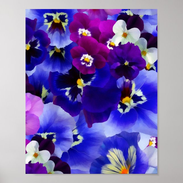 Blaue Blume Poster (Vorne)