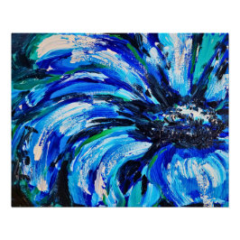 Blaue Blume Poster