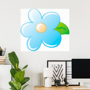 Blaue Blume Poster