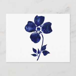 Blaue Blume Postkarte