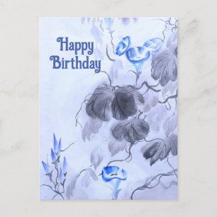 Blaue Blume Postkarte