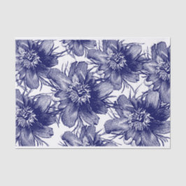 Blaue Blume Seidenpapier