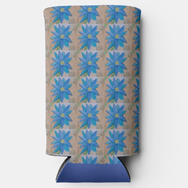 Blaue Blume Selters Dosenkühler (Vorderseite)