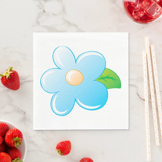 Blaue Blume Serviette (Von Creator hochgeladen)