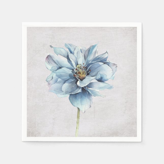 Blaue Blume Serviette (Vorderseite)