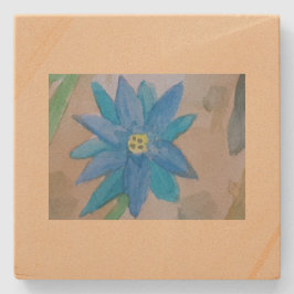 Blaue Blume Steinuntersetzer