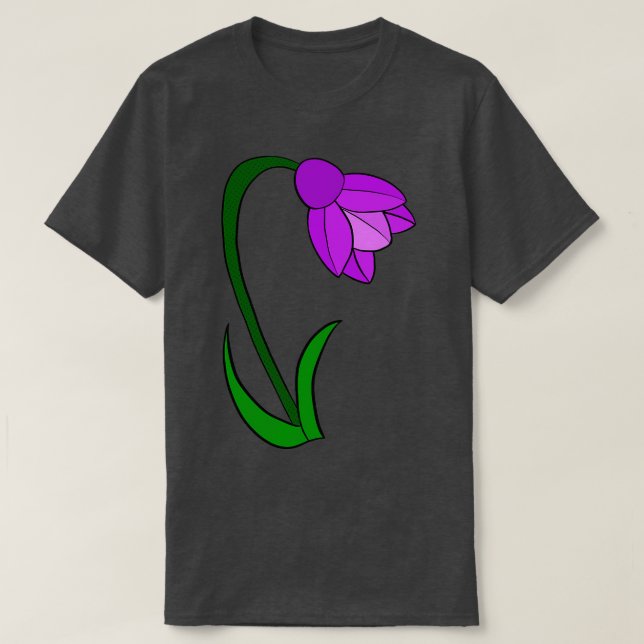 Blaue Blume T-Shirt (Design vorne)
