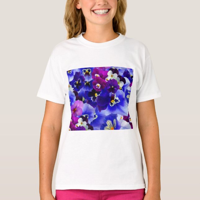 Blaue Blume T-Shirt (Vorderseite)