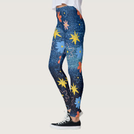 Blaue Blume Traum Abstrakt Leggings