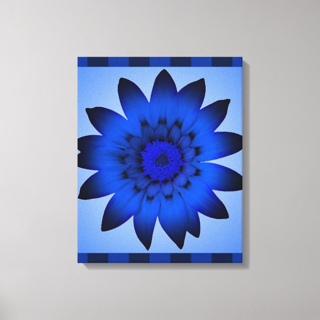 Blaue Blume - überzogene Leinwand (Vorderseite)