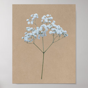 Blaue Blume Vintage-Druck Poster