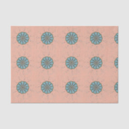 Blaue Blume zeichnend Muster Seidenpapier