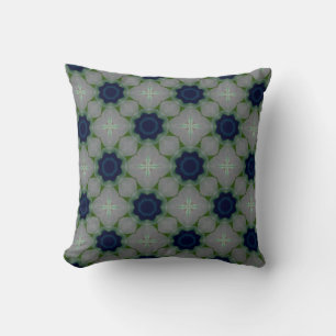 Blaue Blumen Amerikanisches MoJo Kissen