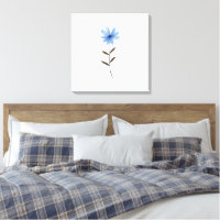 Blaue Blumen-Aquarell Elegante Florale Kunstillust