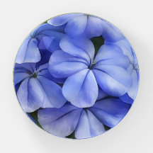 Blaue Blumen Art Glass Floral Paperweight