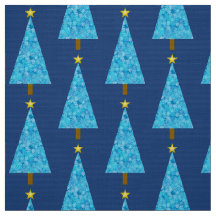 Blaue Blumen auf einem modernen Weihnachtsbaum