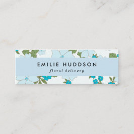 Blaue Blumen, Blumenmuster, Florist, Blume Shop Mini Visitenkarte
