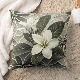 Blaue Blumen Botanische Vintage-Muster (8) Kissen