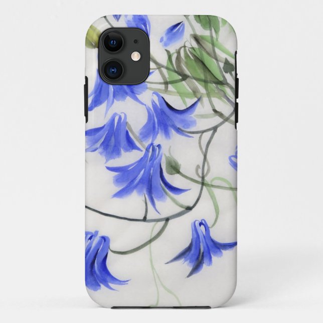 Blaue Blumen Case-Mate iPhone Hülle (Rückseite)
