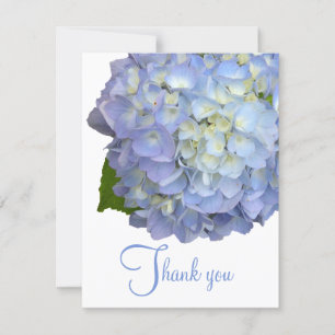 Blaue Blumen Dankeschön Blanko Karten