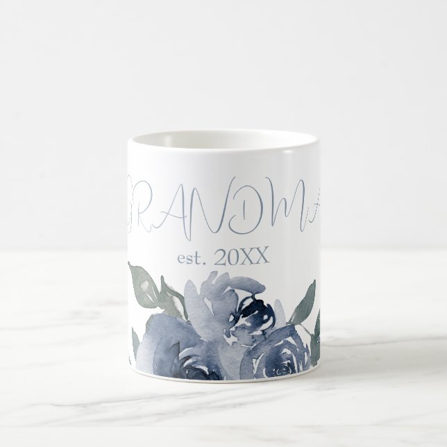 Blaue Blumen für Oma Kaffeetasse (Mittel)