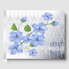 Blaue Blumen Gästebuch
