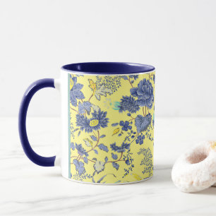 Blaue Blumen Gelbe Tasse
