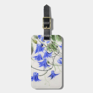 Blaue Blumen Gepäckanhänger