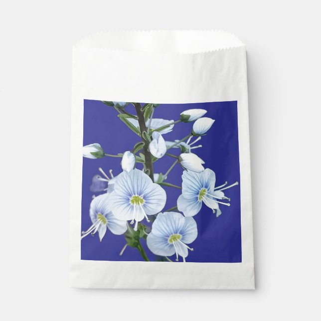Blaue Blumen Geschenktütchen (Vorderseite)