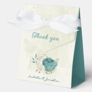 Blaue Blumen Grüne Hochzeit Geschenkschachtel