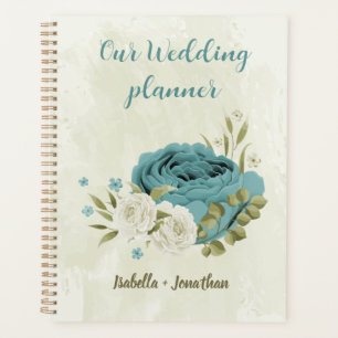 Blaue Blumen Grüne Hochzeit Planer
