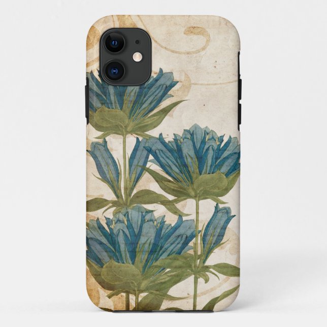 Blaue Blumen Hochzeit Case-Mate iPhone Hülle (Rückseite)