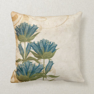 Blaue Blumen Hochzeit Kissen