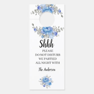 Blaue Blumen Hochzeit Willkommenstor Hanger Türanhänger