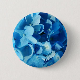 Blaue Blumen, Hortensie Button