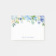 Blaue Blumen Hydrangea Personalisierte Post-it-Hin Post-it Klebezettel (Vorderseite)