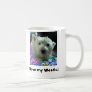 blaue Blumen, i-Liebe mein Westie!! Tasse