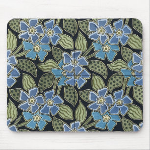Blaue Blumen im Jugendstil von Grasset - Mousepad