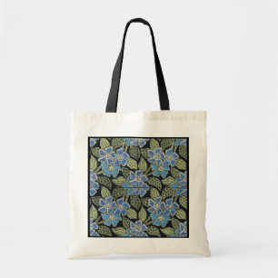 Blaue Blumen im Jugendstil von Grasset Tragetasche