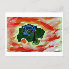 Blaue Blumen im roten Meer Postkarte
