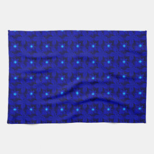 Blaue Blumen in 3D , Artdeco Geschirrtuch