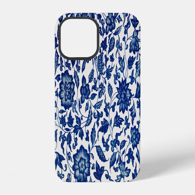 Blaue Blumen iPhone Hülle (Rückseite)
