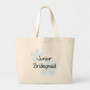 Blaue Blumen-jr.-Brautjungfer Jumbo Stoffbeutel