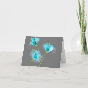 Blaue Blumen Karte
