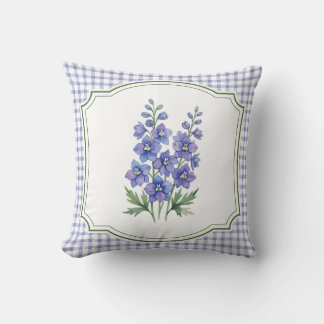 Blaue Blumen-Kissen Land Kissen