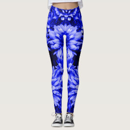 Blaue Blumen-Leggings Leggings