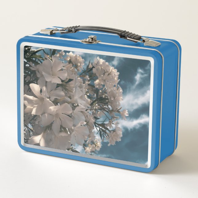 Blaue Blumen Lunchbox (Vorderseite)