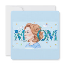 Blaue Blumen-Mama