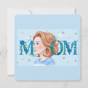 Blaue Blumen-Mama